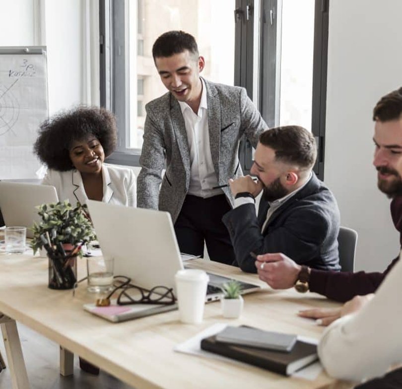 Business team collaborating